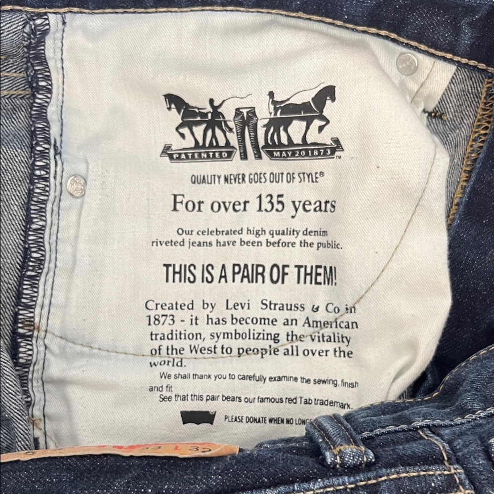 Levi's Classic Indigo Straight Jeans - Picture 4 of 4